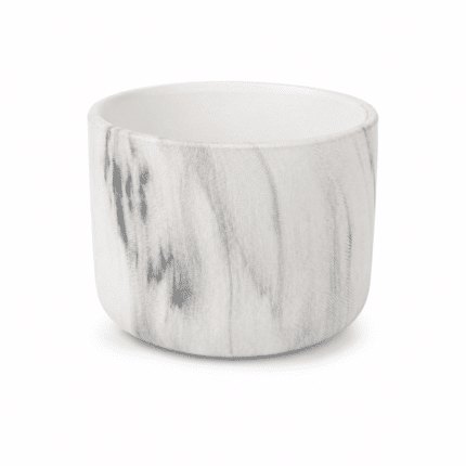 OUTLET: Akmens masės keramikos indas žvakėms WHITE MARBLE, 250 ml