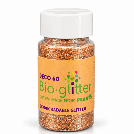 DECO 60 Bioglitter® SPARKLE – biologiškai skaidūs blizgučiai, APRICOT 50 g