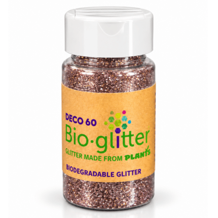 DECO 60 Bioglitter® SPARKLE – biologiškai skaidūs blizgučiai, ROSE 50 g