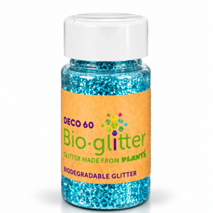 DECO 60 Bioglitter® SPARKLE – biologiškai skaidūs blizgučiai, ICE BLUE 50 g